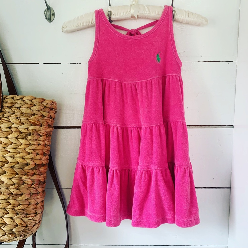 Ralph Lauren Pink Girls Beach Coverup Dress ☀️🏖 Girls Size 5